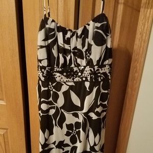 Floral Dress with Rhinestone Detail